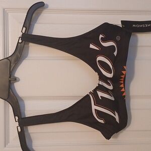 Tito's Black And Orange Swim Top Womens Medium
